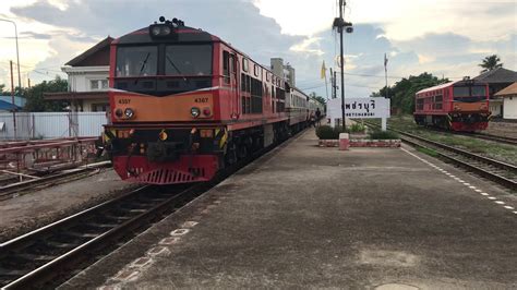 thai railway srt ขบวนรถธรรมดาที่251ธนบุรี ประจวบศีรีขันธ์ alsthom 4307 ออกจากสถานีรถไฟเพชรบุรี