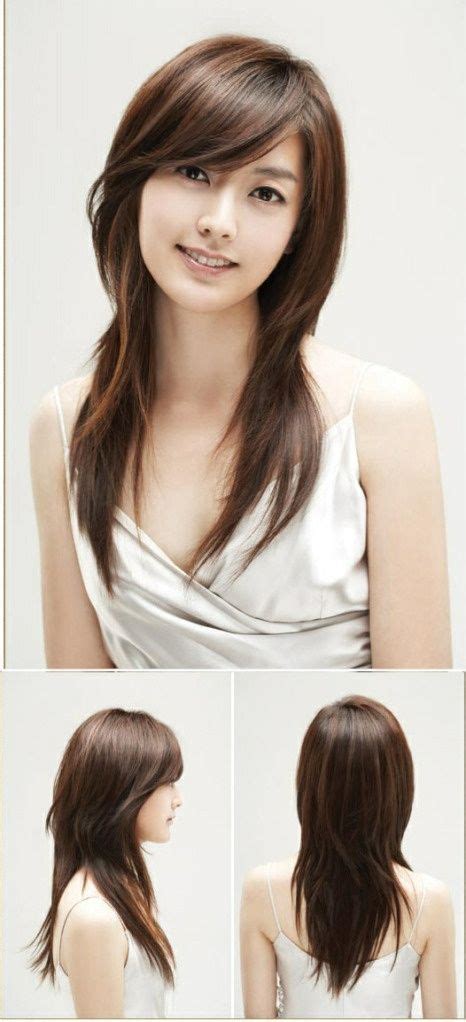 Long Layered Haircut With Bangs For Asian Girls Layered Haircuts With Bangs Haircuts For Long