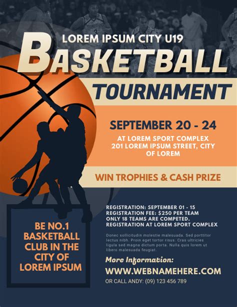 Basketball Tournament Flyer Temp Template Postermywall