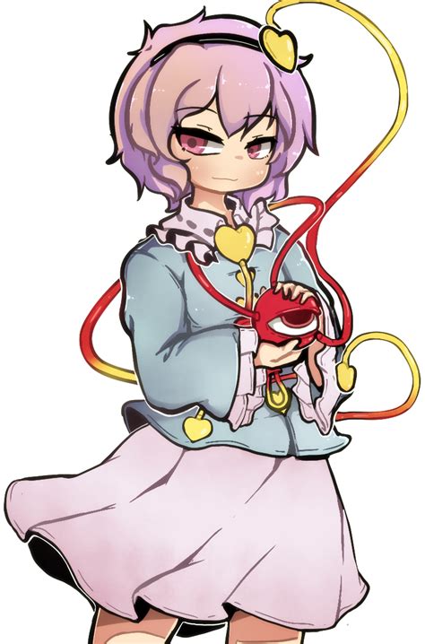 Linkaluote Komeiji Satori Touhou 1girl 3 Blush Closed Mouth