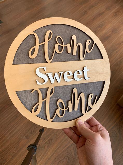 Home Sweet Home Welcome Sign Svg Laser Cut Files Svg Dfx Etsy