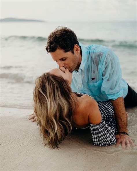 Sunset Engagement Session On The Beach In The Caribbean Blue Hour