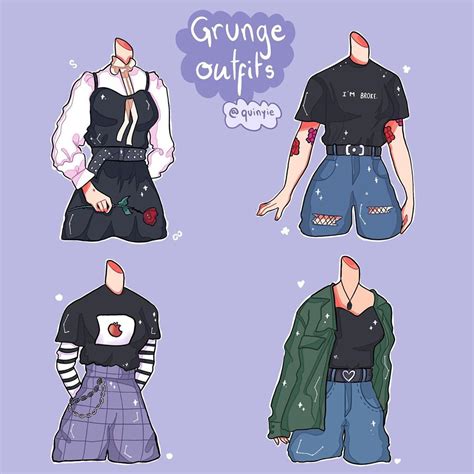 Grunge Anime Aesthetic Clothes Drawing Go Images Web