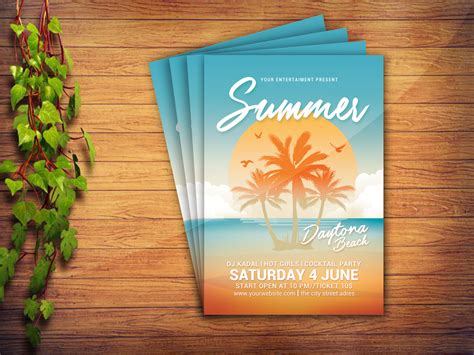 Summer Beach Party Poster Template Uplabs