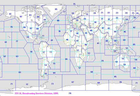 Ham Radio Itu Zone Map