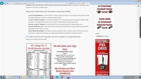 Maybe you would like to learn more about one of these? Printable Parlay Cards Printable Parlay Cards For Football Betting Card Template - 10 ...