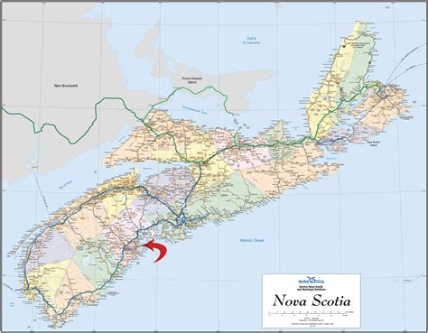 Nova Scotia Printable Map