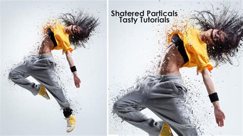Shattered Particles Photo Effect Photoshop Creative Tutorial Tasty