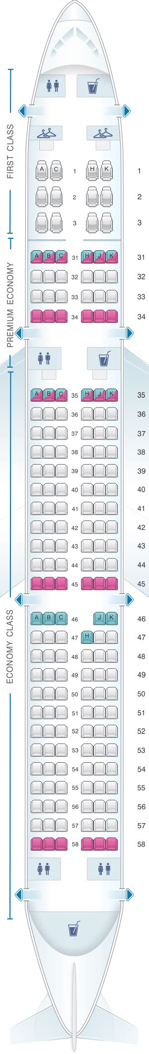 Seat Map China Southern Airlines Airbus A321 Seatmaestro