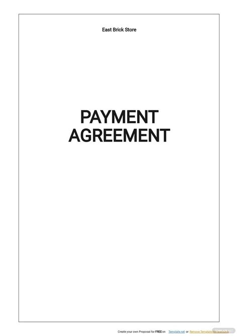 11 Free Simple Payment Agreement Templates Edit And Download