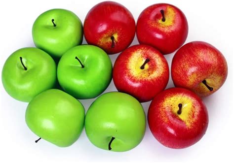 10 Pcs Artificial Apples Fake Frutis Apples Simulation Apples For Home