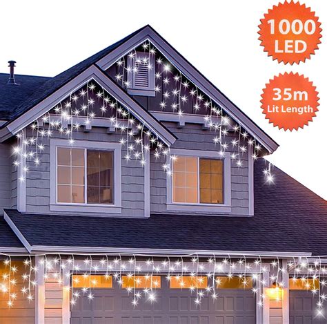 Ansio Christmas Icicle Lights Outdoor 1000 Led 35m115ft Lit Length