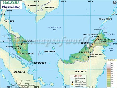 Geography Map Of Malaysia