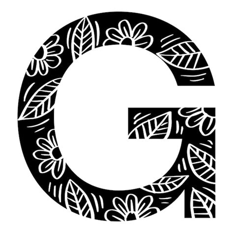 Premium Vector Alphabet Decorative Floral Letter G