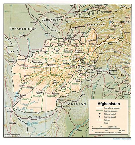 Detailed Relief Map Of Afghanistan Afghanistan Detailed Relief Map