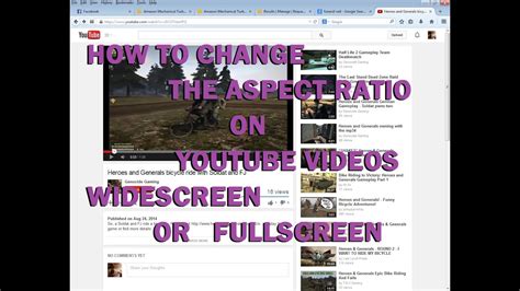Click on the different category headings to find out more and change our default settings. How to Change the Aspect Ratio on Youtube videos - YouTube