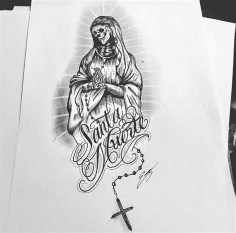 La Santa Muerte Drawings and Santa Muerte Drawing At Paintingvalley