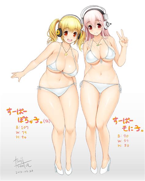 Super Sonico And Super Pochaco Nitroplus Drawn By Tsuji Santa Danbooru