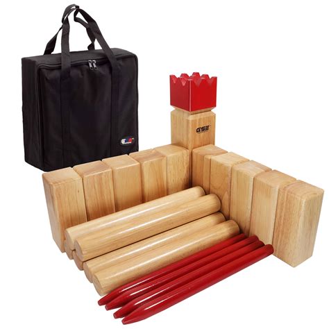 Gse Games And Sports Expert Hardwood Kubb Yard Game Set Outdoor Lawn