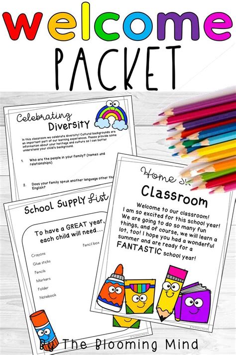 Welcome Packet For Back To School Welcome To Kindergarten Welcome