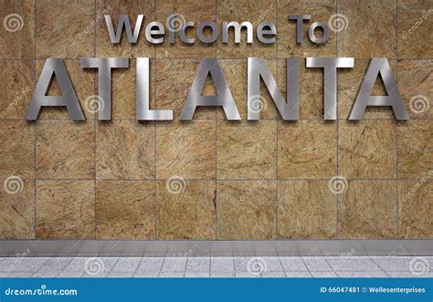 Welcome To Atlanta Stock Image Image Of Hartsfield International