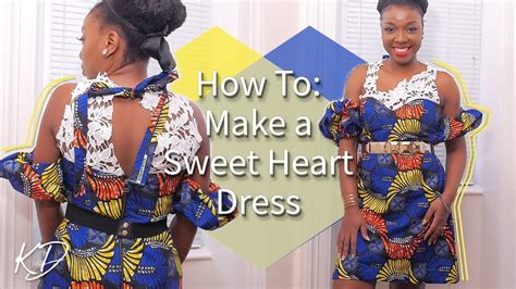 How To Make A Sweet Heart Neckline A Line Dress Kim Dave Youtube