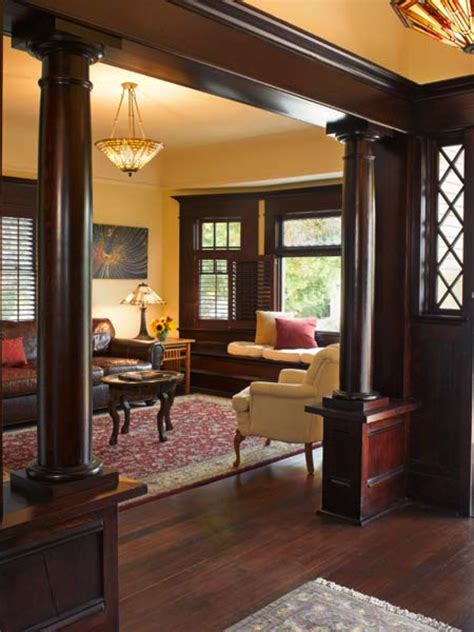 Wood Stained Trim Craftsman Interior Craftsman Interiors House Design