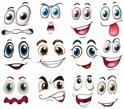 Expressions Expression Cartoon Illustration Faces Different Eyes
