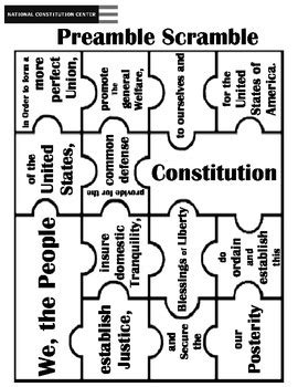 This activity creatively guides students in reflecting on and understanding what's happening inside of themselves at any given point. Preamble Puzzle by CecereTeach | Teachers Pay Teachers