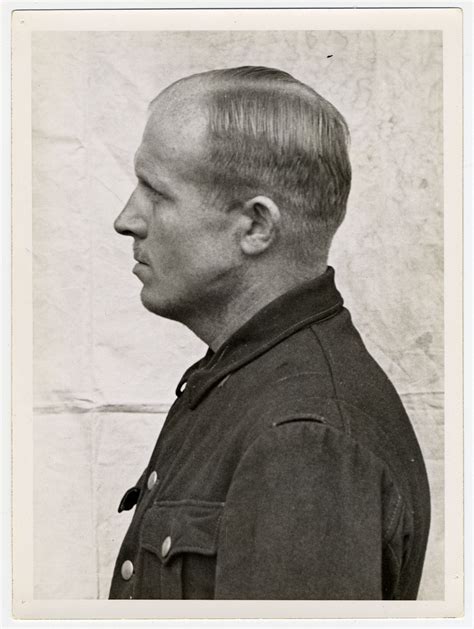 Mug Shot Of S S Guard Otto Moll Stationed At Dachau Who Was Arrested When The Camp Was