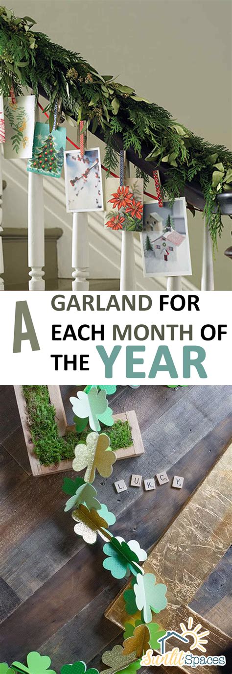 A Garland For Each Month Of The Year Sunlit Spaces Diy Home Decor