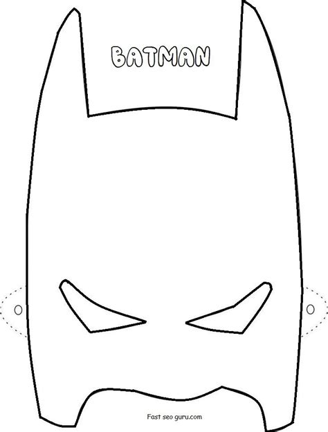 Printable Superheroes Batman Mask Coloring Pages Batman Mask