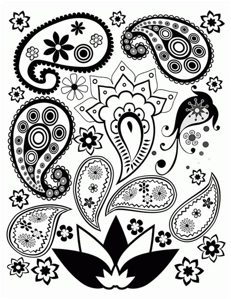 Free Printable Paisley Coloring Pages For Adults Coloring Home