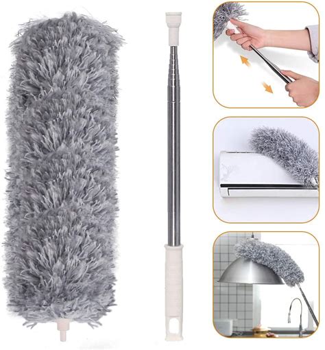 Feather Duster Telescopic Microfibre Dust Mop Dust Broom With Bendable