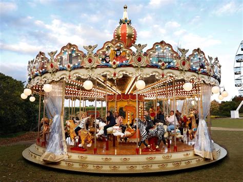Merry Go Round Single Decker Technical Park Amusement Rides And
