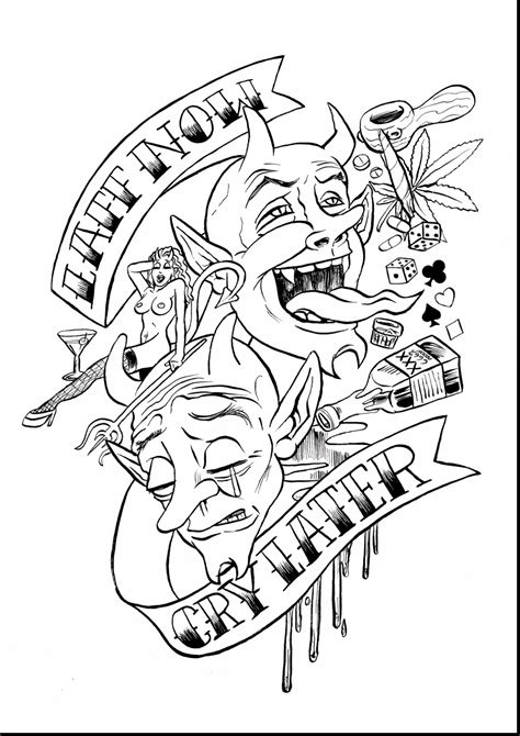 Laugh Now Cry Later Coloring Pages