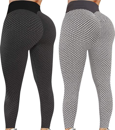 buy 2 pack tik tok leggings butt lift leggings for women women yoga pant high waisted butt
