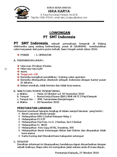 Daftar persyaratan kkn era covid 19 smt ganjil ta 2020/2021 dapat di unduh di link atas. Tujuan Masuk Pt Smt - Pt Smt Indonesia