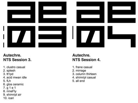 Autechre オウテカ、新作『nts Sessions』をcd、アナログ盤、デジタル配信で 824 リリース！ Indienative