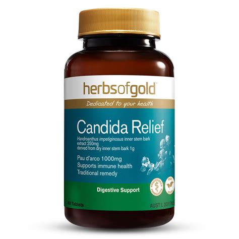 Candida Relief 60 Tabs By Herbs Of Gold