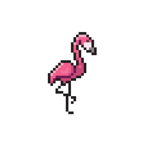 Flamingo Bird In Pixel Art Style 21554098 Vector Art At Vecteezy