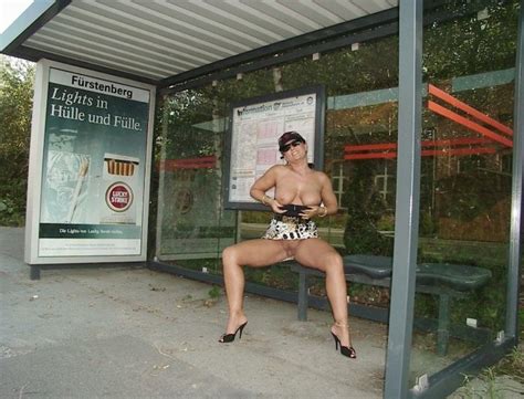 Untitled Carelessinpublic Almost Nude In A Bus Stand And