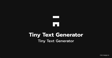 Tiny Text Generator