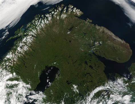 Nasa Visible Earth Northern Scandinavia
