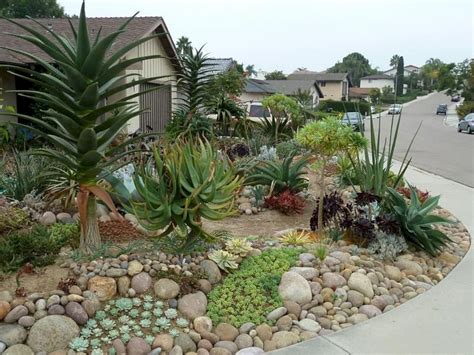 Assemble the cactus by gluing the rocks together using the outdoor adhesive. Cool 95 Beauty and Fresh Front Yard Rock Garden Ideas ...
