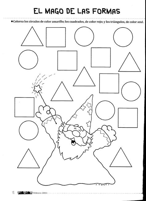 Hojas De Trabajo Para Niños De Figuras Geometricas