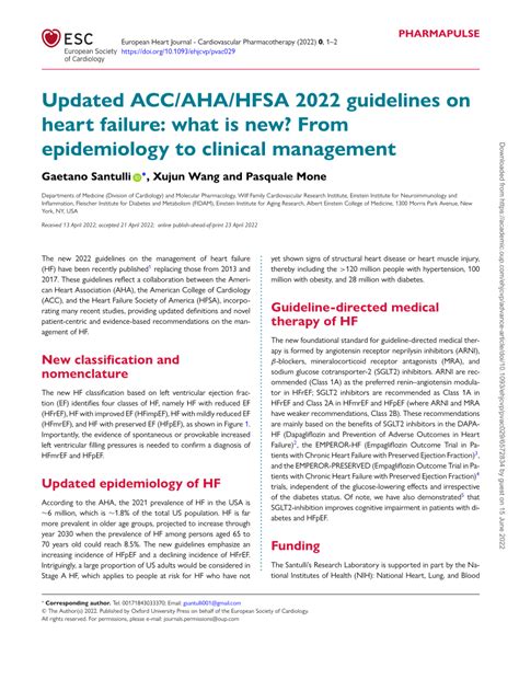 Pdf Updated Accahahfsa 2022 Guidelines On Heart Failure What Is
