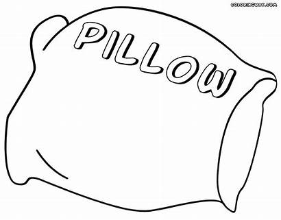 Pillow Coloring Pages Drawing Soft Drawings Getdrawings