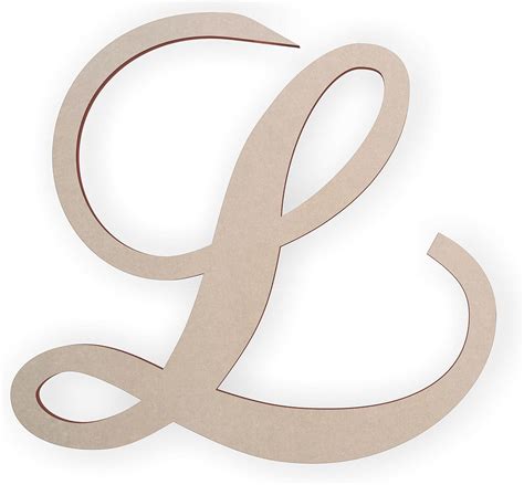 Jess And Jessica Cursive Wooden Letter L For Front Door