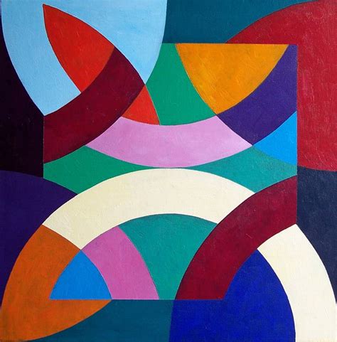 Abstract Of Geometric Shapes Painting By Stephen Conroy
